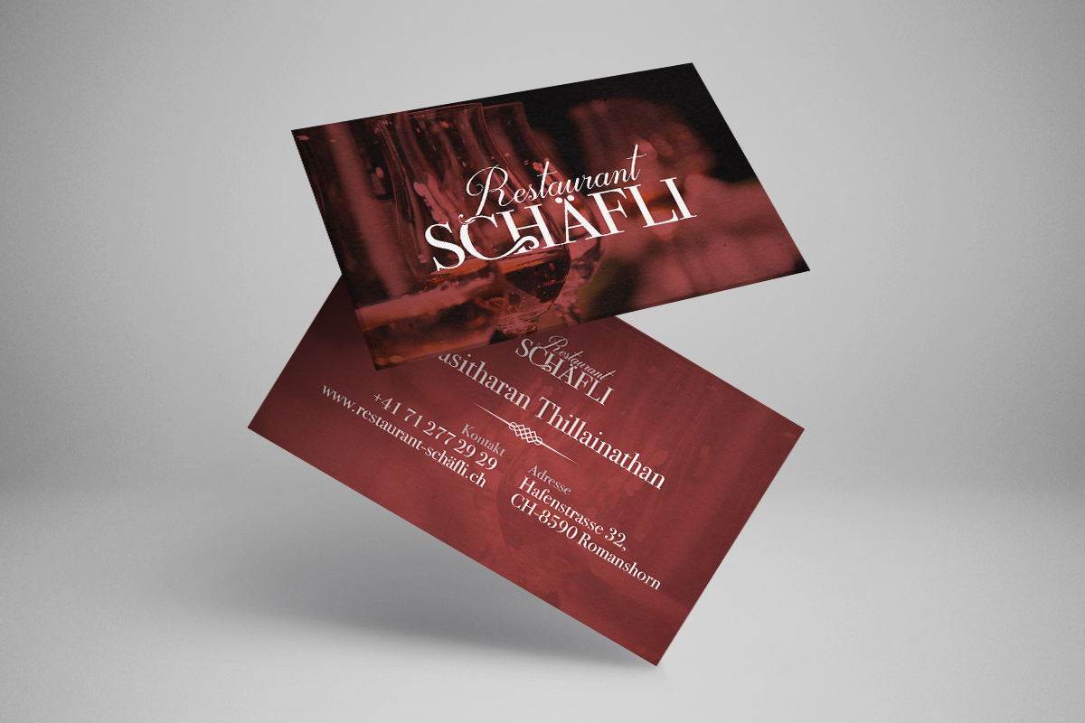 Restaurant Schäfli - VISITENKARTEN