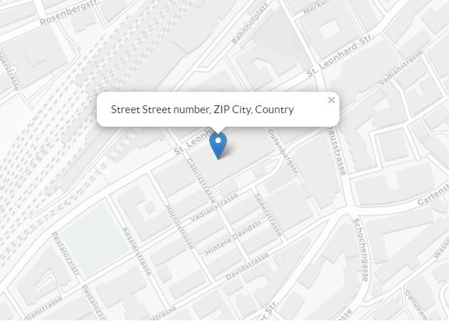 Default marker icon and popup content when using ACF OpenStreetMap Field plugin