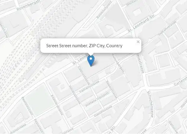 Default marker icon and popup content when using ACF OpenStreetMap Field plugin