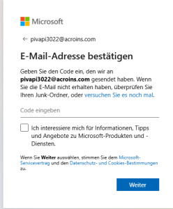 MICROSOFT KONTO ERSTELLEN visual data 6