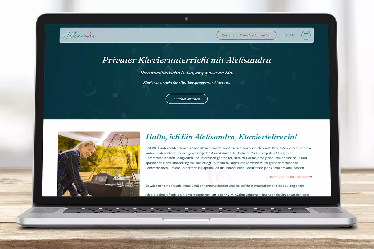 Aleksandra Popovic – Klavierlehrerin